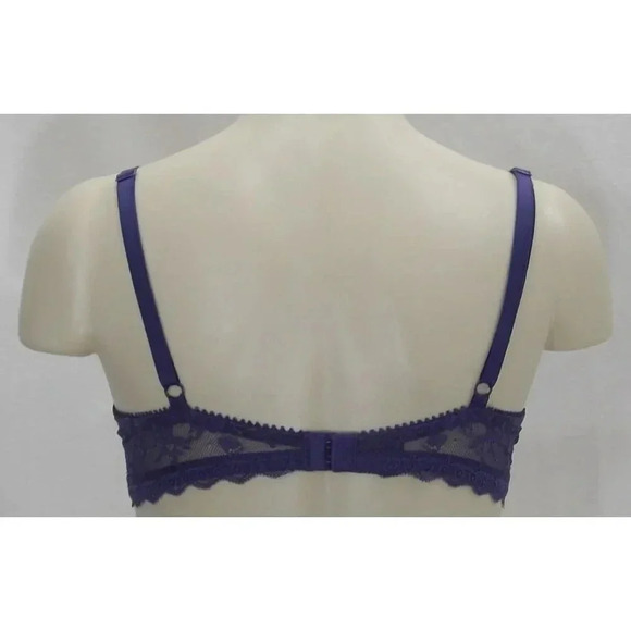 Gap Body Favorite Plunge Lace Trimmed Underwire Bra 34C Blue - Picture 3 of 3